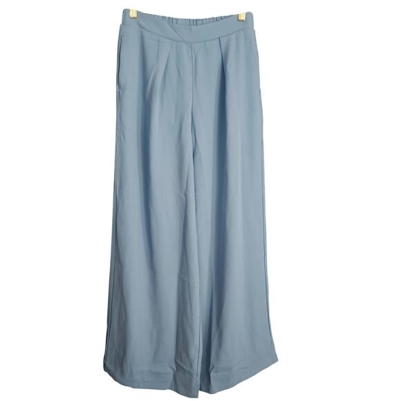 HALARA High Waisted Belted Elastic Waist‎ Wide Leg Waffle Knit Work Pants NWT XS - Picture 1 of 6